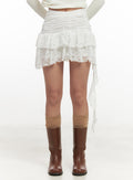 Elegant Lace Mini Skirt CN428