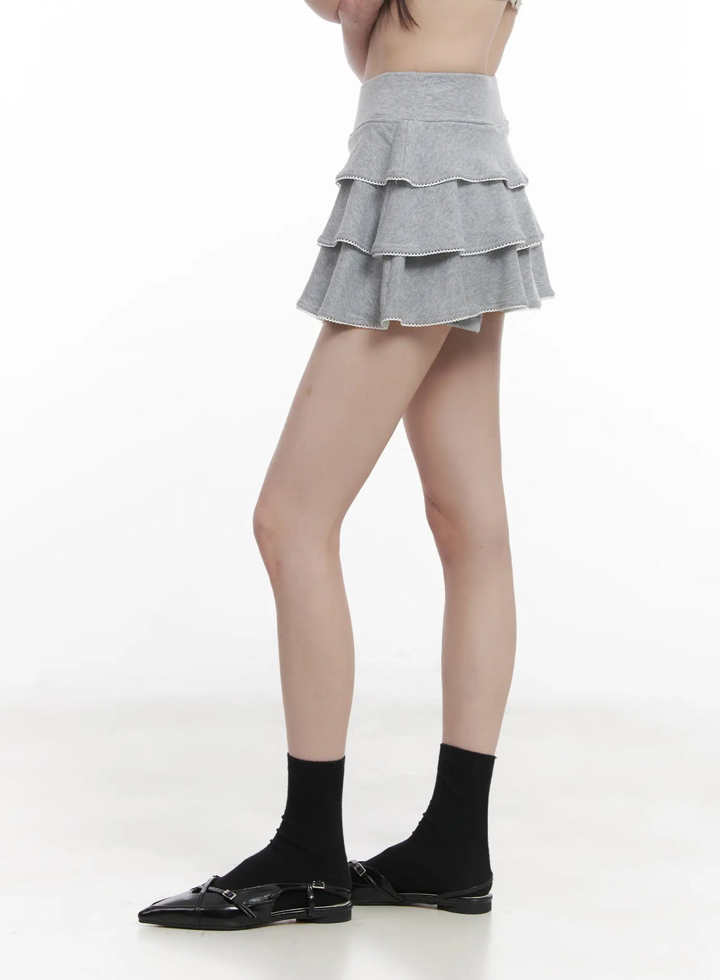 Lace Ruffle Mini Skirt CU518