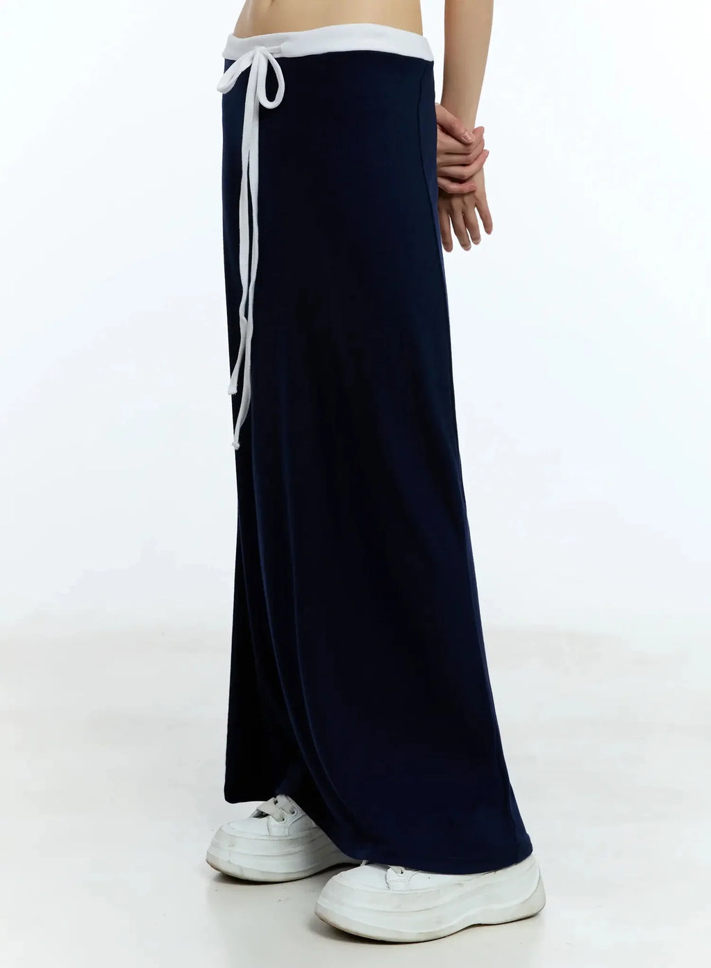 Two-Tone Comfy Maxi Skirt IU523