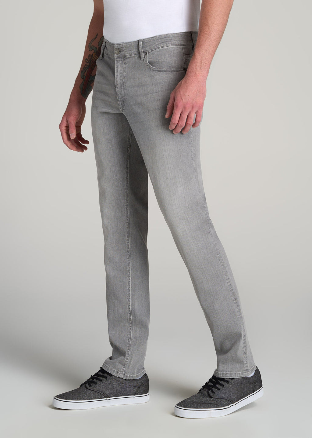 Carman TAPERED Jeans for Tall Men in Concrete Grey