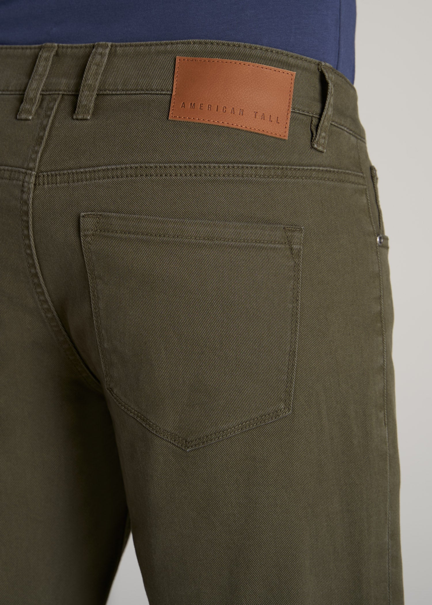 Carman TAPERED Jeans for Tall Men in Olive Green Wash