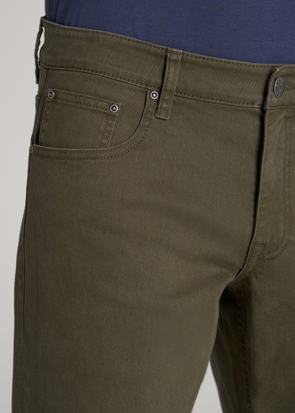 Carman TAPERED Jeans for Tall Men in Olive Green Wash
