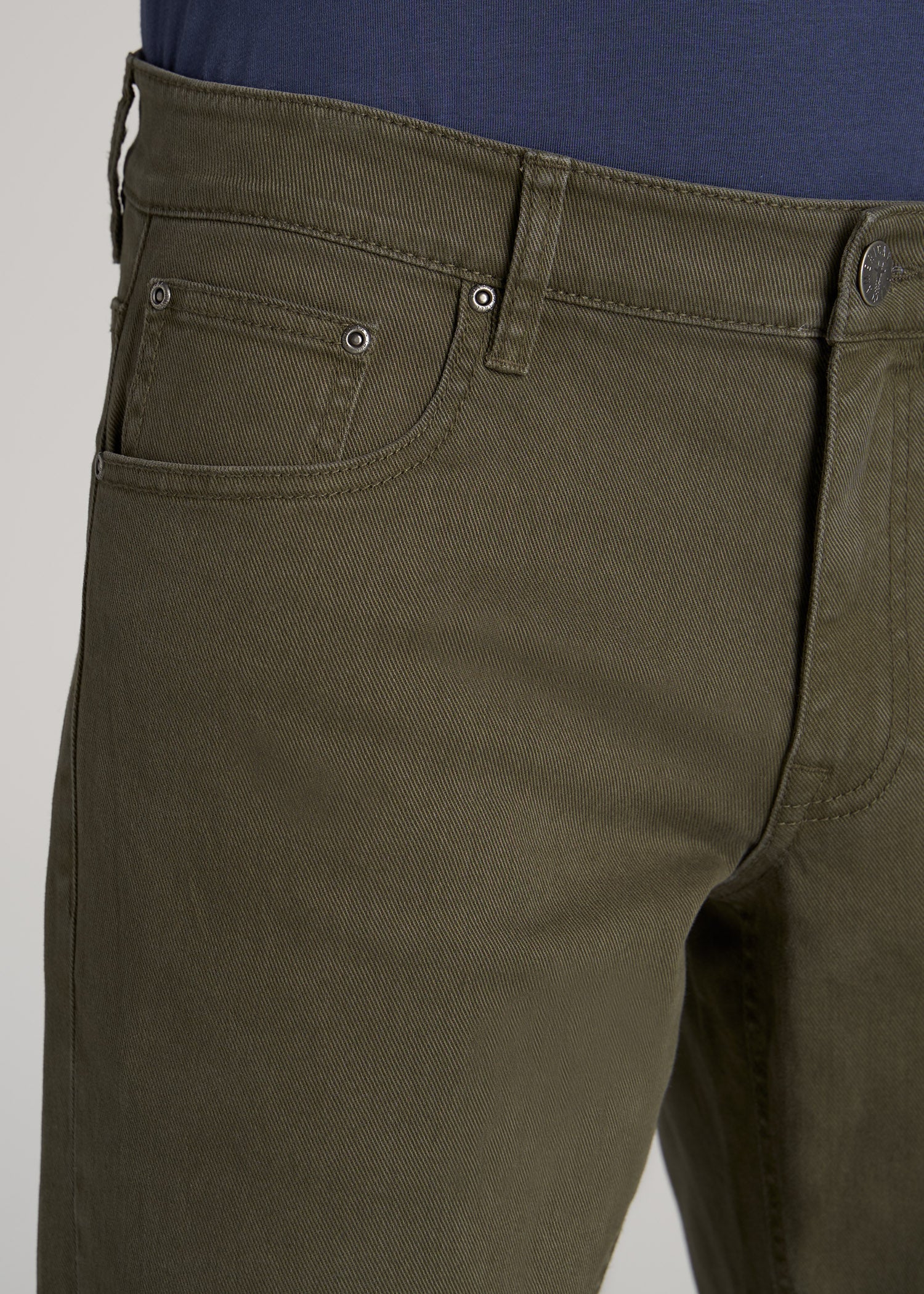 Carman TAPERED Jeans for Tall Men in Olive Green Wash