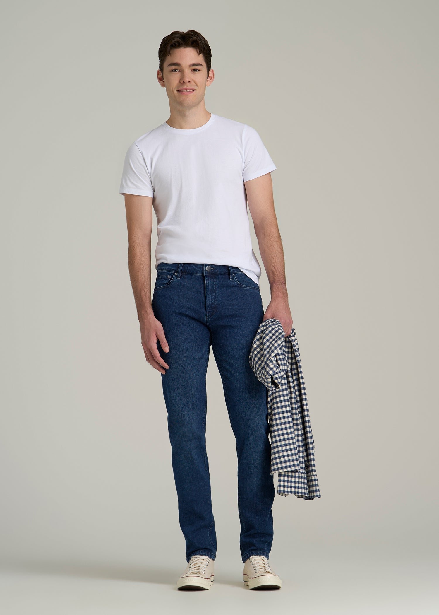 Dylan Slim Fit Jeans for Tall Men in Atlantic Blue