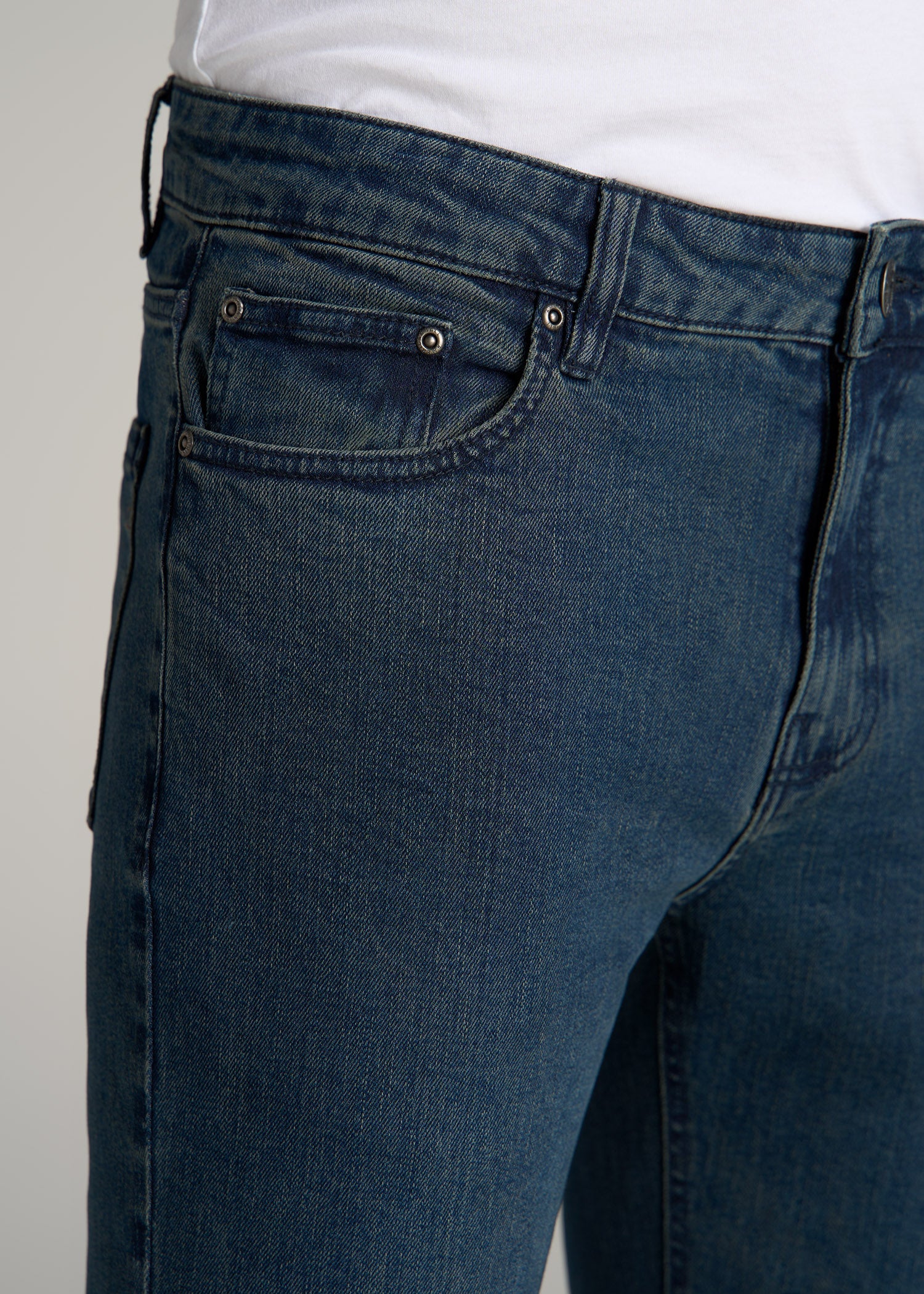 Dylan Slim Fit Jeans for Tall Men in Coastal Blue