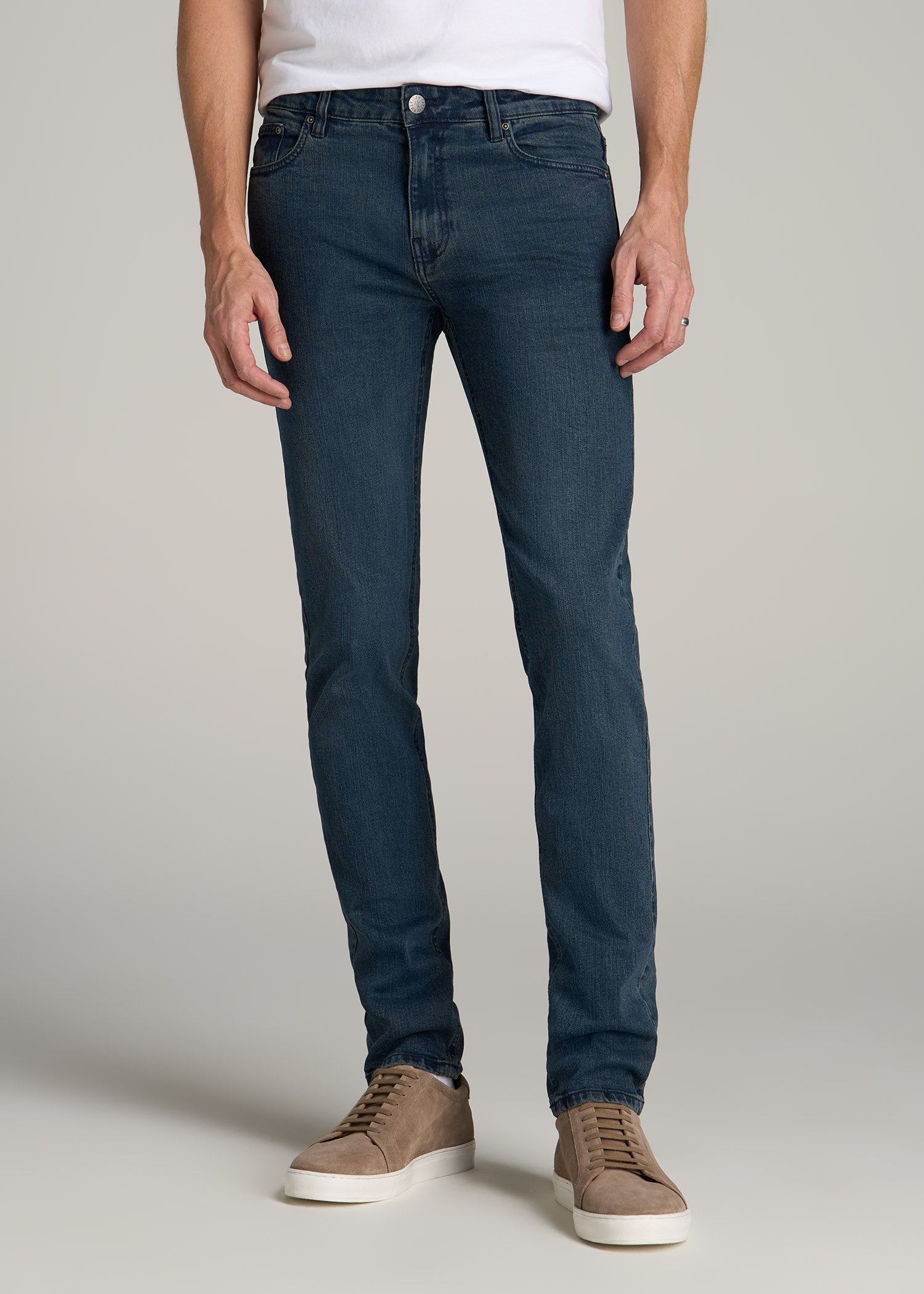 Dylan Slim Fit Jeans for Tall Men in Coastal Blue