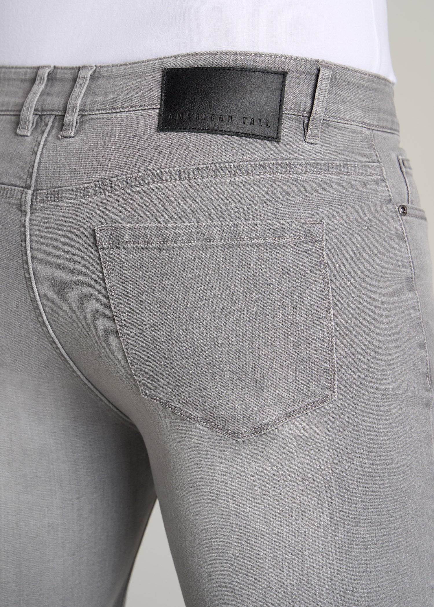Dylan Slim Fit Jeans for Tall Men in Concrete Grey
