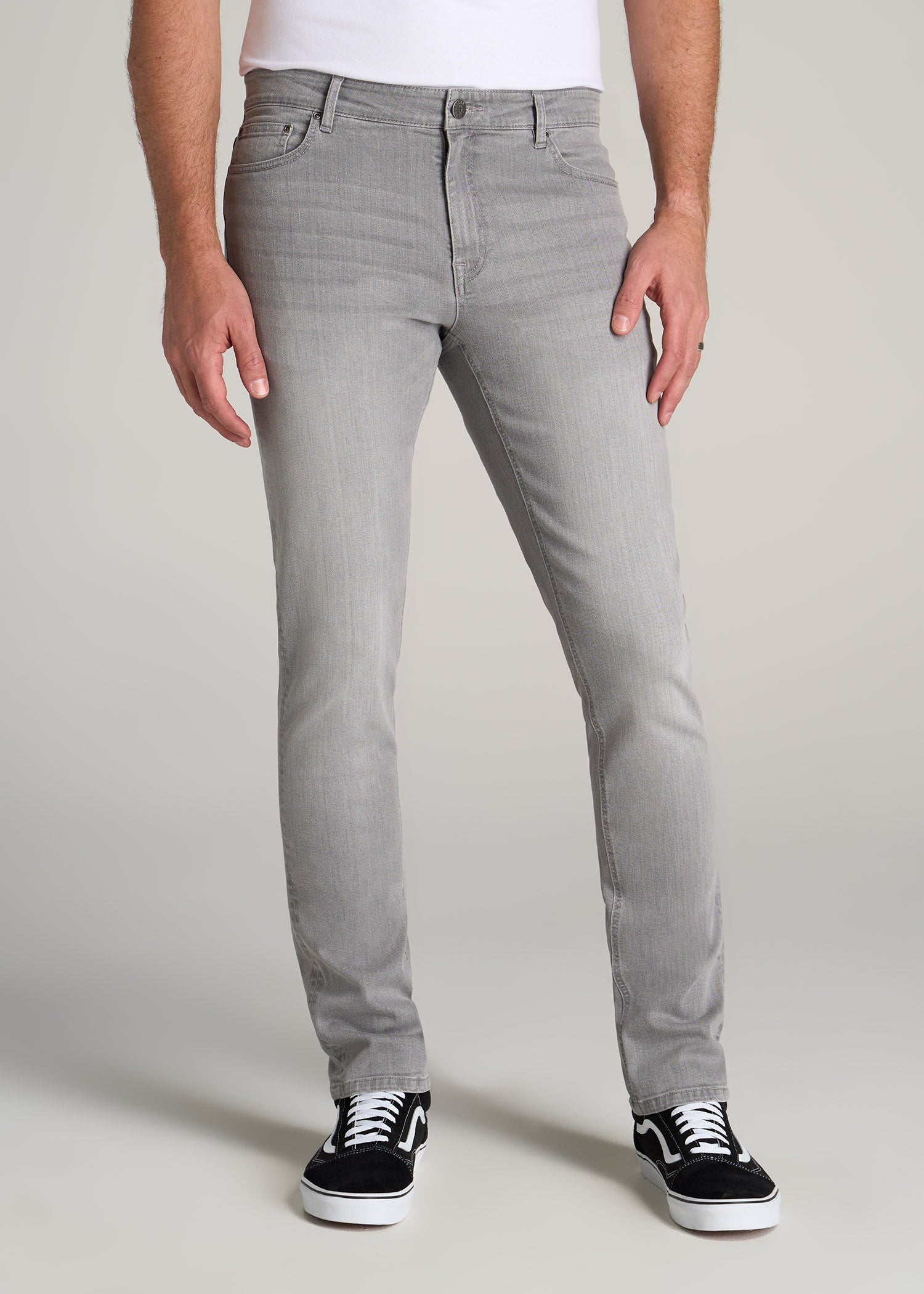 Dylan Slim Fit Jeans for Tall Men in Concrete Grey