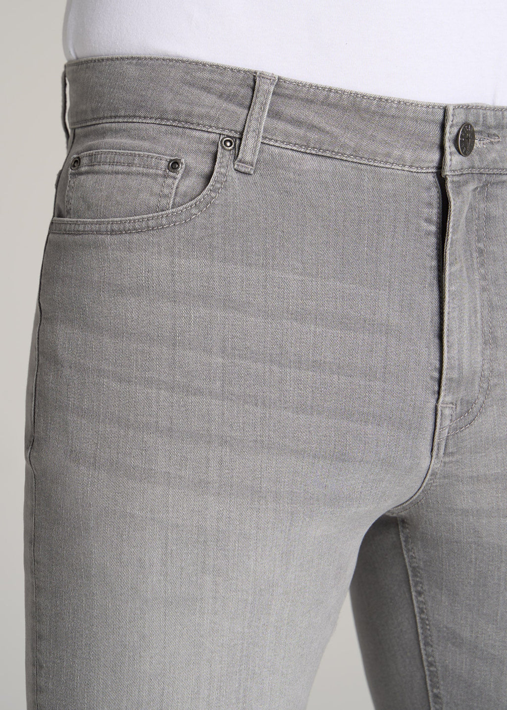 Dylan Slim Fit Jeans for Tall Men in Concrete Grey