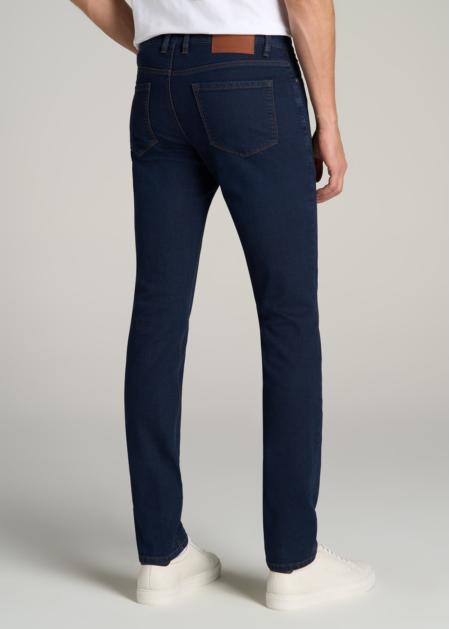 Dylan Slim Fit Fleeced Jeans for Tall Men in Rockies Blue