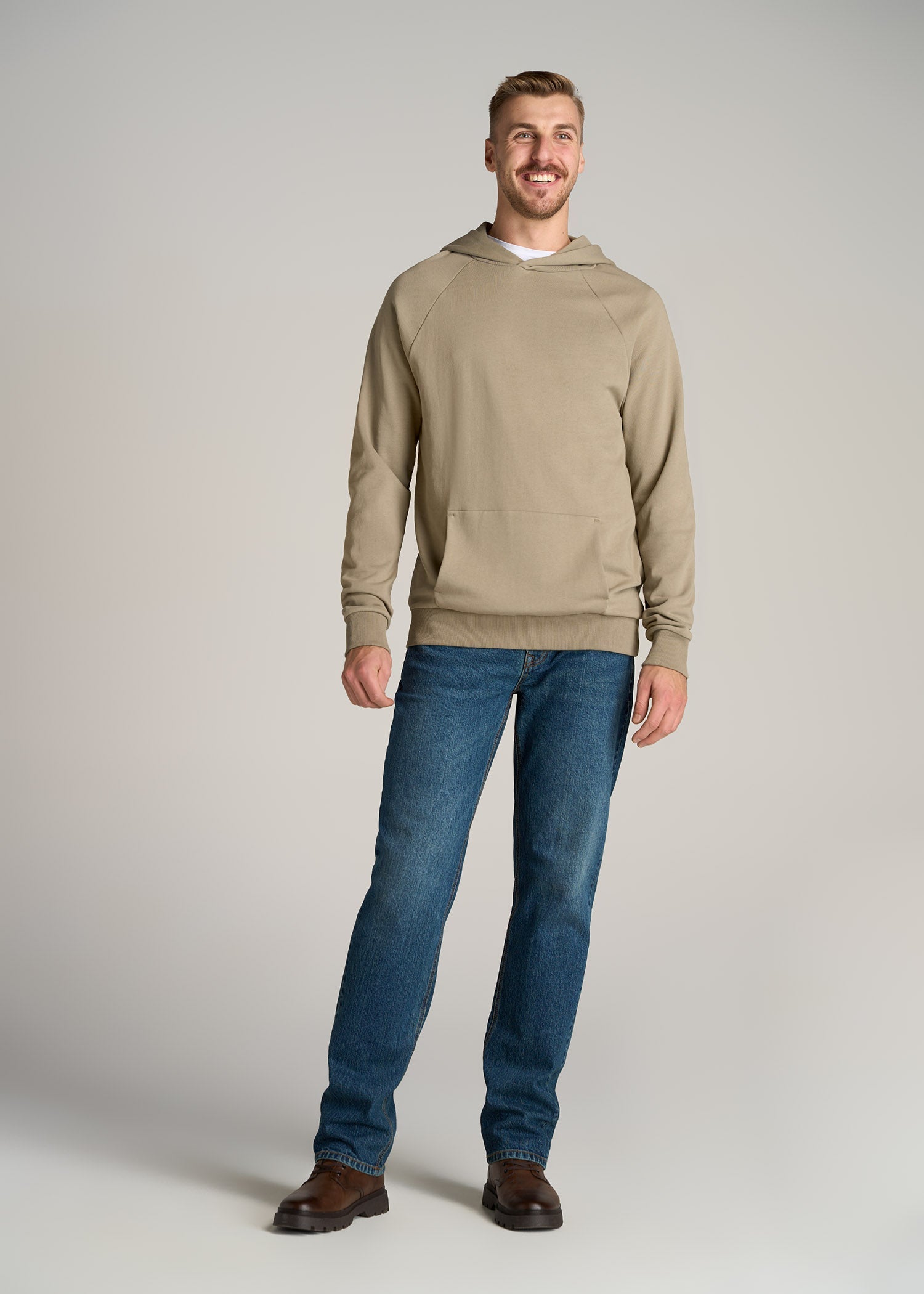 LJ&S STRAIGHT LEG Jeans for Tall Men in Machine Blue