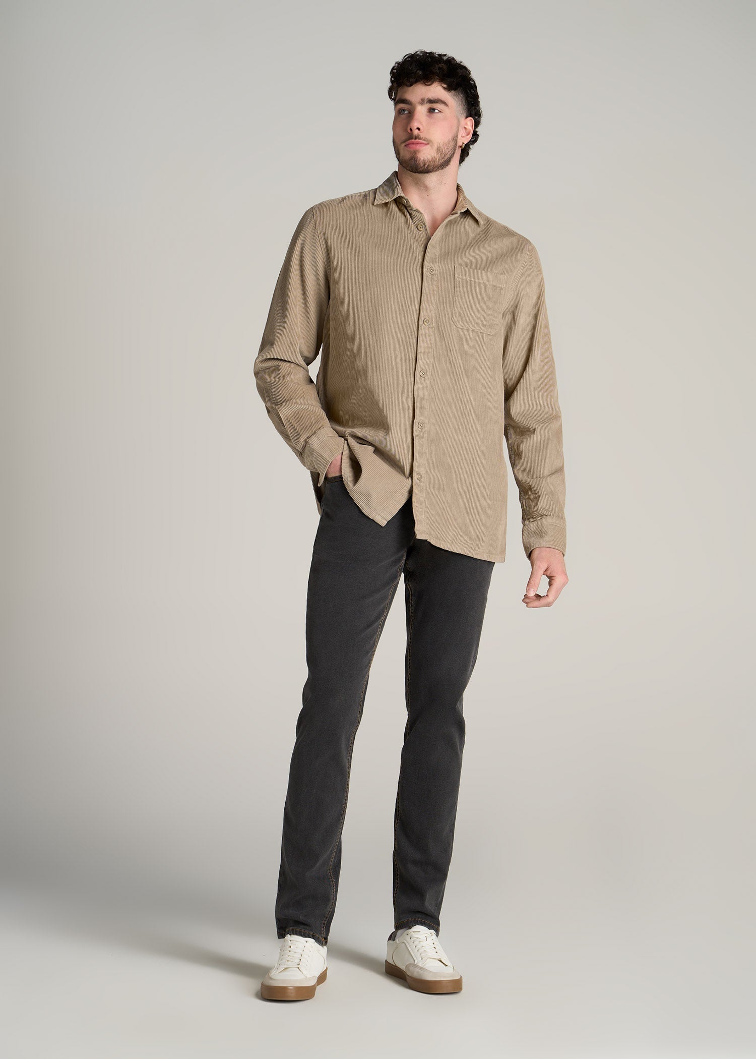 LJ&S TAPERED Jeans for Tall Men in Vintage Black