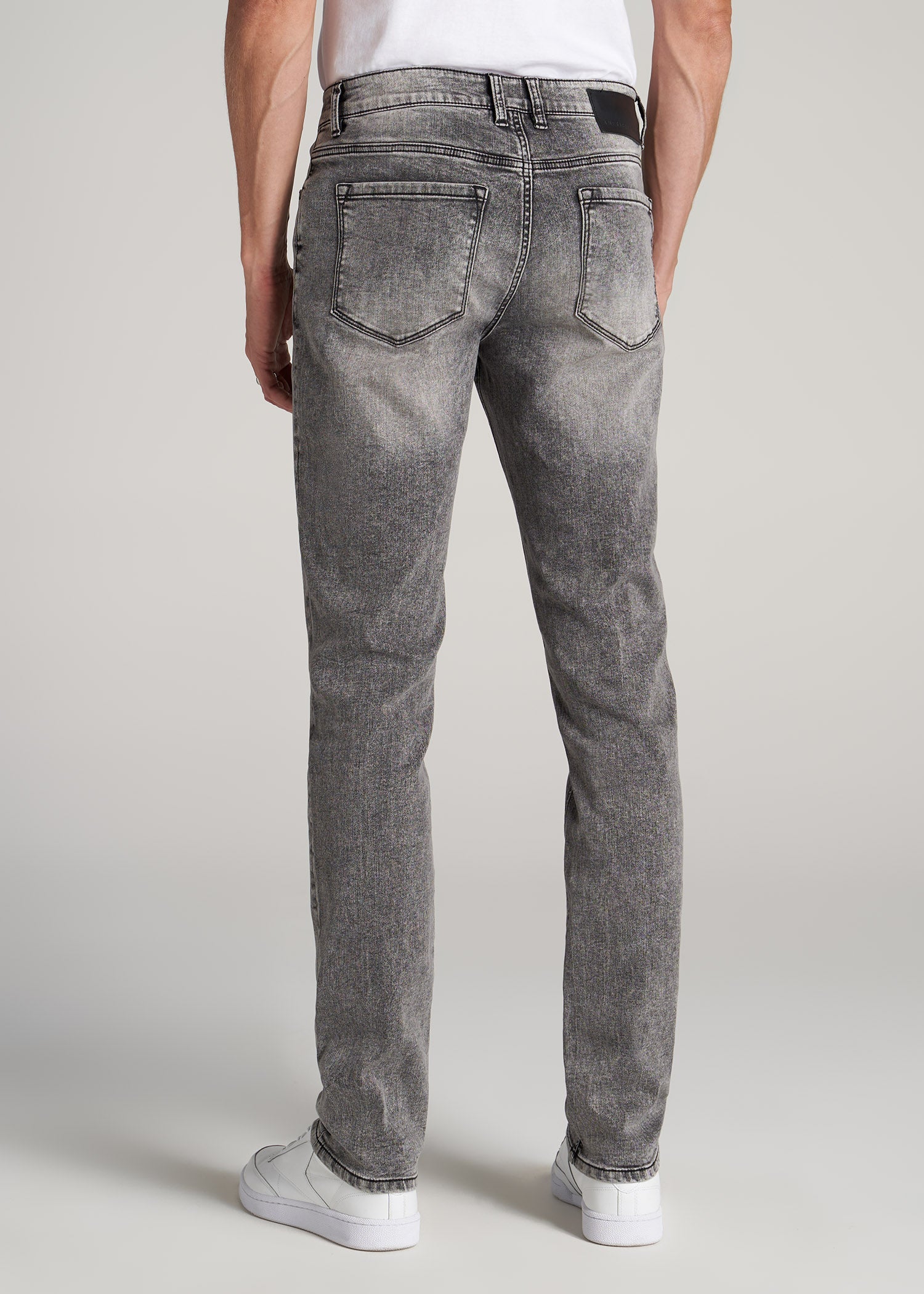 Dylan Slim Fit Jeans for Tall Men in Washed Faded Black