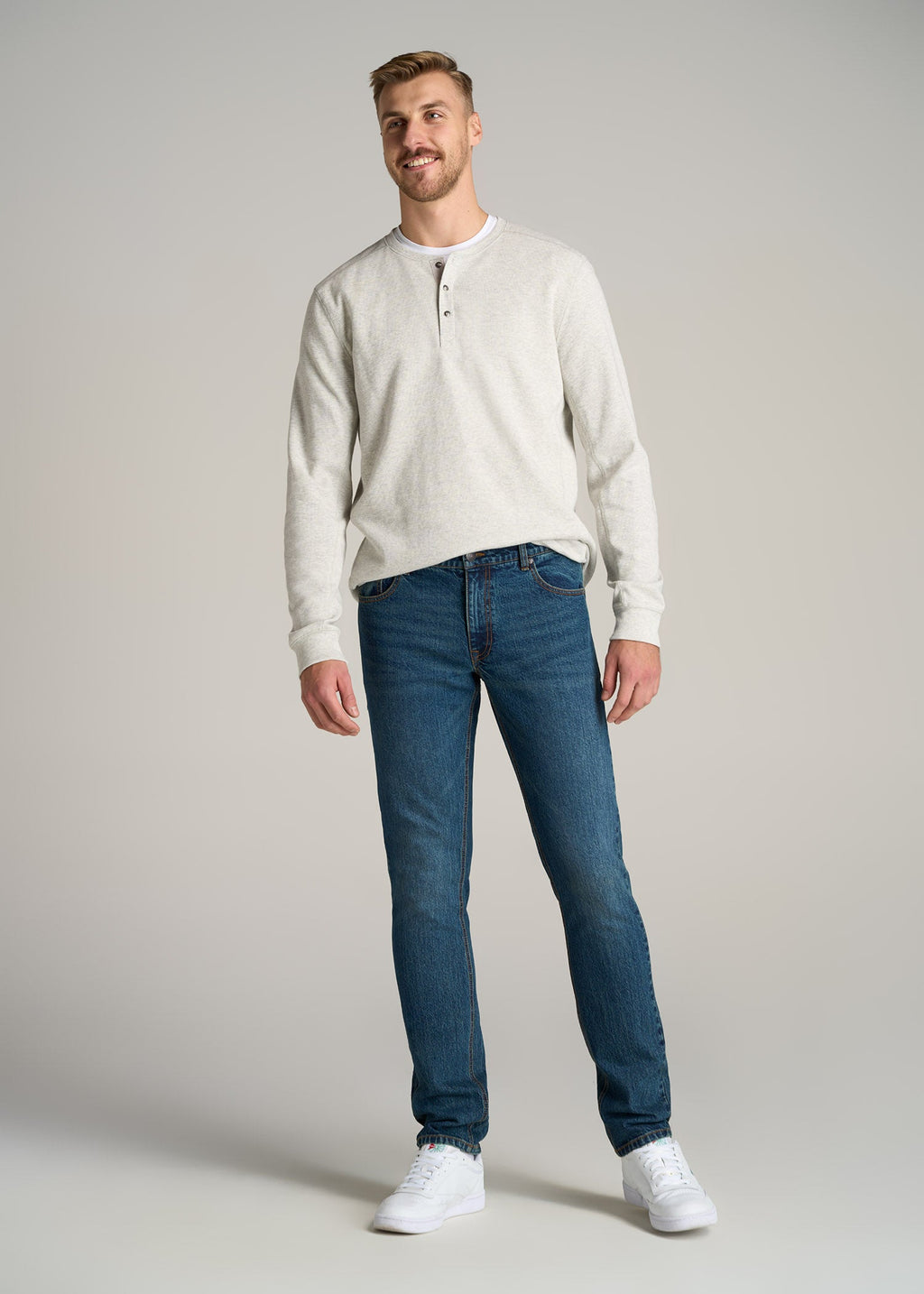 LJ&S TAPERED Jeans for Tall Men in Machine Blue