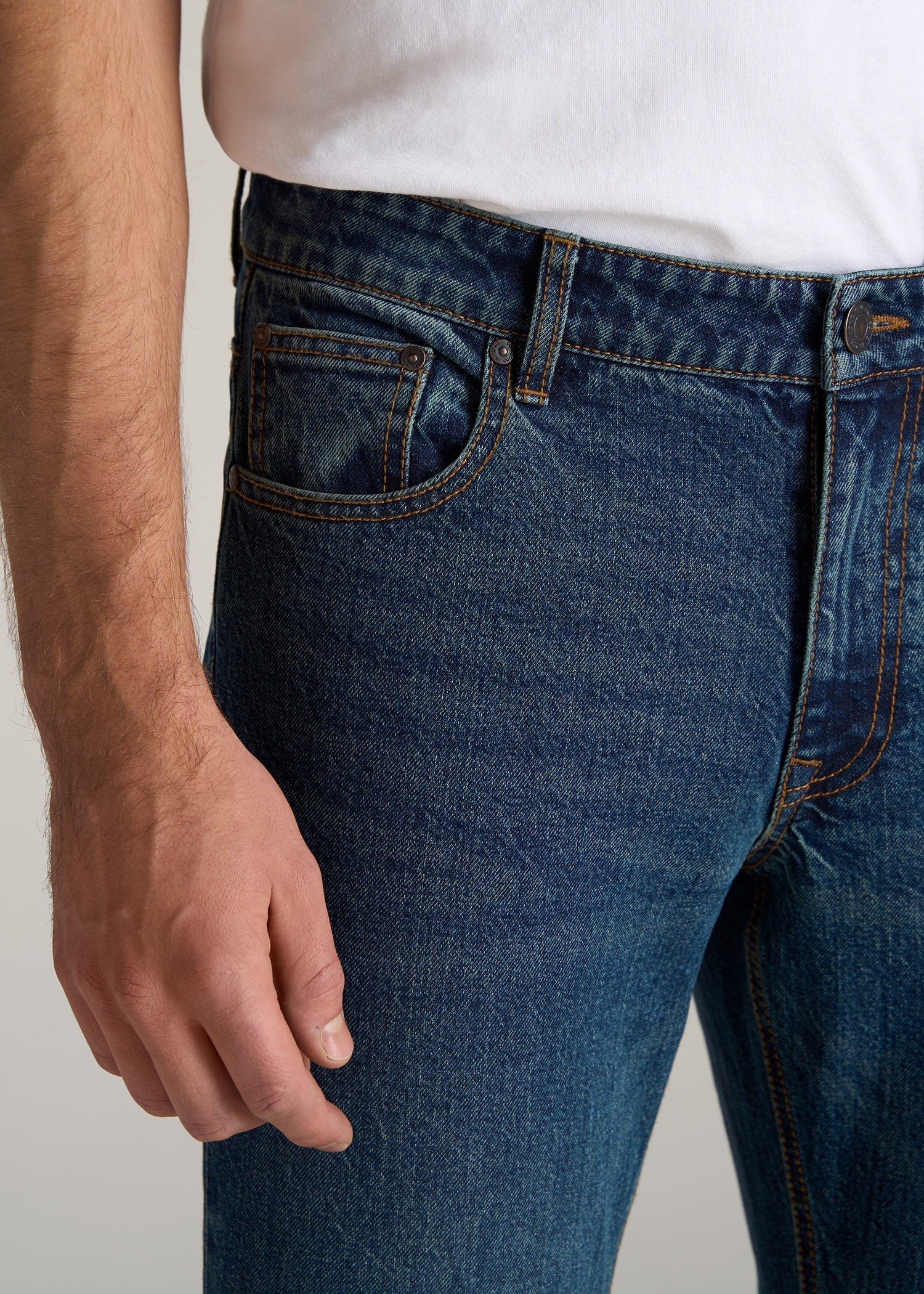 LJ&S TAPERED Jeans for Tall Men in Machine Blue