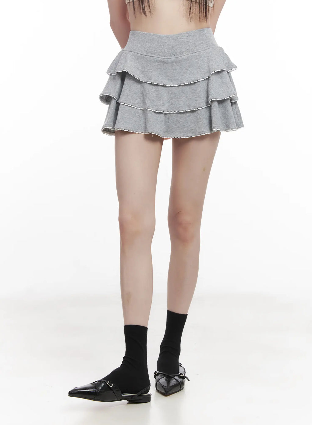 Lace Ruffle Mini Skirt CU518